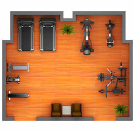 豪華家庭健身房器材設備配置解決方案