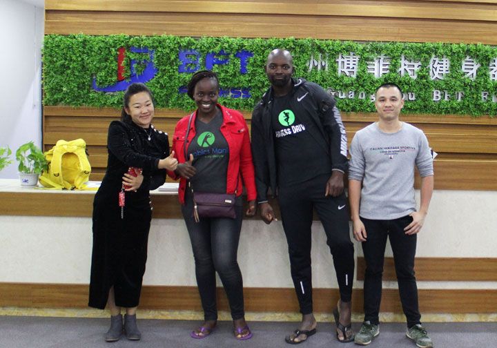 贊比亞客戶采購博菲特跑步機健身器材