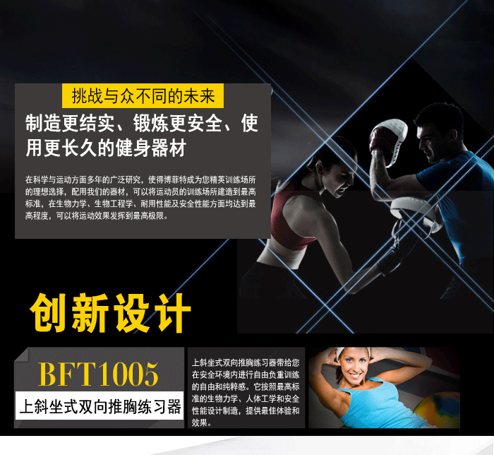 BFT1005上斜坐式雙向推胸訓(xùn)練器