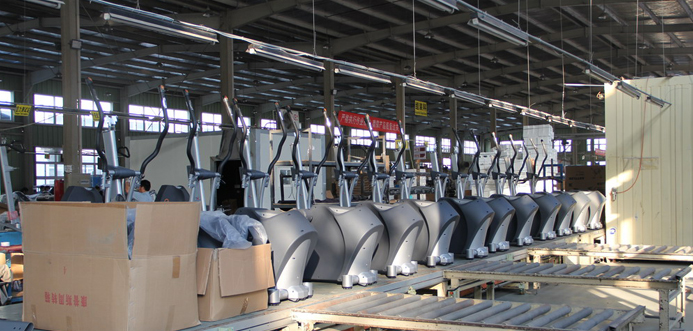 博菲特健身器材流水線